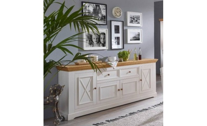 Тумба 222 Форест массив сосны(белый воск/бейц-масло)